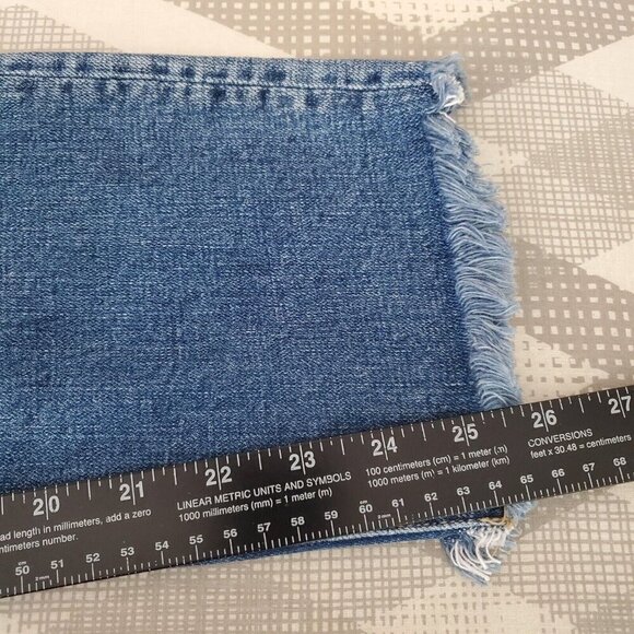 Kancan Ankle Crop Jeans Womens 7 27 Raw Hem Medium Wash Midrise Classic Stretch - Picture 6 of 12